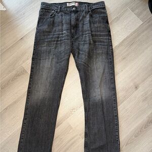 Levi's 505 Straight Jeans 36x32 Faded Black Vtg